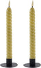 swirl led dinerkaarsen mos 24,5cm - 2 stuks