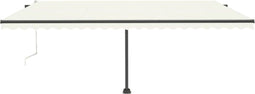 vidaXL - Luifel - vrijstaand - automatisch - 500x300 - cm - crèmekleurig
