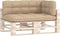 vidaXL - Palletkussens - 3 - st - stof - beige