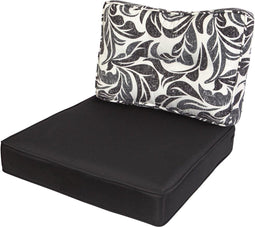 Kopu® Retro Flower Loungekussenset Zit en Rug 60 cm breed - Black
