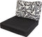 Kopu® Retro Flower Loungekussenset Zit en Rug 60 cm breed - Black