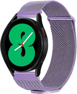iMoshion Bandje Geschikt voor Samsung Galaxy Watch 3 / 4 (Classic) / 5 (Pro) / 6 (Classic) - iMoshion Milanees magnetisch bandje met installatiehulp - Maat M - Paars