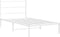 vidaXL - Bedframe - met - hoofdbord - metaal - wit - 100x200 - cm