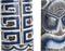 Wanddecoratie DKD Home Decor Rood Blauw Wit Peddel (100 x 5 x 14 cm) (2 Stuks)