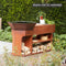 Barbecook Nestor Island - Houtskoolbarbecue - Cortenstaal 190x55x100cm