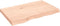vidaXL - Wandschap - 80x50x(2-6) - cm - onbehandeld - massief - eikenhout