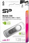 Silicon Power Mobile C80 - USB stick 128 GB - USB Type-A / Type-C - Grijs