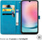 iMoshion Hoesje Met Pasjeshouder Geschikt voor Samsung Galaxy A25 / A24 - iMoshion Mandala Bookcase - Turquoise