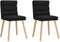 vidaXL - Eetkamerstoelen - 2 - st - stof - zwart