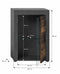 Furnilux Jam - Vitrinekast - Deels open deels dichte kast - Bruin - 35x88x60cm
