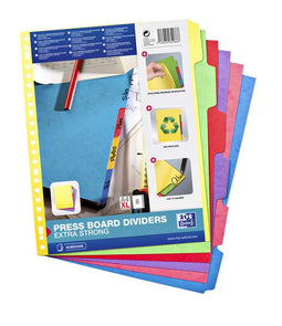 Elba tabbladen uit karton formaat A4 6 tabs 23-gaatsperforatie geassorteerde kleuren