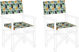 Beliani CINE - Ligstoeldoek set van 2 - Multicolor - Kunststof