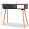 vidaXL - Wandtafel - 80x30x72 - cm - massief - grenenhout - zwart