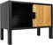Liviza Nachtkastje Grados - Eiken - Rechthoek Zwart - 45 cm , 30 cm , 60 cm