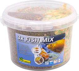 Ubbink - FISH MIX - visvoer - Multicolour 3L flakes/pellets - 3-in-1 - compleet voer - drijvend
