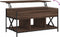 vidaXL - Salontafel - 100x55x50 - cm - bewerkt - hout - en - metaal - bruineikenkleur