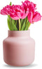 Jodeco Bloemenvaas Gigi - mat roze - eco glas - D19 x H20 cm - melkbus vaas