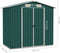 vidaXL - Tuinschuur - 205x129x183 - cm - gegalvaniseerd - staal - groen