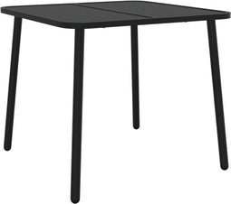 vidaXL - Tuintafel - 80x80x71 - cm - staal - antracietkleurig