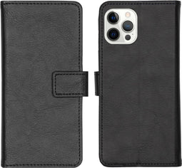 iMoshion Hoesje Geschikt voor iPhone 12 Pro Max Hoesje Met Pasjeshouder - iMoshion Luxe Bookcase - Zwart