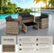 tectake® Wicker tuinloungeset - 2-zitsbank met 2 fauteuils en tafel - Comfortabele kussens - Beige