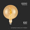V-TAC VT-2270 - LED Lamp - E27 - Spiraalvormige gloeidraad - Amber - 4W - 250 Lumen - 2700K