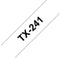 Brother TX-241 - TX labelprinter-tape - 18 mm breed - Zwart op wit (1 stuk)