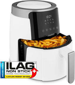 MEDION MD13030 - Airfryer - 4,7 liter 1500 watt 8 programma's tot 200°C wit