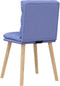 vidaXL - Eetkamerstoelen - 2 - st - stof - jeansblauw