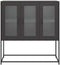 vidaXL - Dressoir - 100,5x39x107 - cm - koudgewalst - staal - zwart
