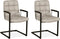MX Sofa Stoel Aaron met armleuning en freeswing onderstel kleur Sand - set van 2 stoelen