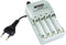 Arcas 207 02009 - Universele lader - 4 kanalen voor 4x AAA of 4x AA - Zwart