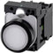 Siemens 3SU11020AB601BA0 3SU1102-0AB60-1BA0 Verlichte druktoets Kunststof frontring, Bedieningsknop vlak Wit 1 stuk(s)