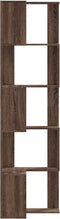 vidaXL - Boekenkast - 5-laags - hoek - 50x50x179 - cm - bewerkt - hout - bruin - eiken