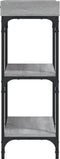 vidaXL - Wandtafel - met - schappen - 75x30x80 - cm - grijs - sonoma - eikenkleurig