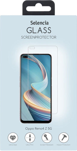 Selencia Gehard Glas Screenprotector - Oppo Reno4 Z 5G - 9H gehard glas - Transparant