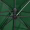 vidaXL - Zweefparasol - met - paal - en - LED-verlichting - 300 - cm - groen