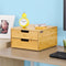 SoBuy FRG82-N - Capsulehouder - 2 Lades - Bamboe - 30 x 18 x 31 cm