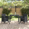 vidaXL - Tuinsetjes - 2 - st - Anthraciet - Poly - Rattan