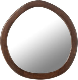 J-Line spiegel Whisp - houtglas- bruin - small - Ø 40 cm