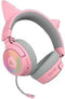 Razer Kraken Kitty V3 Pro - Hoofdtelefoon met microfoon - Bluetooth 5.3 - Roze