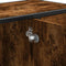 vidaXL - Wastafelkast - 80x33x60 - cm - bewerkt - hout - gerookt - eikenkleurig