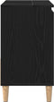 vidaXL - Wasbak - Kast - Zwart - Eiken - 65x33x60 - cm - Gebouwd - Hout