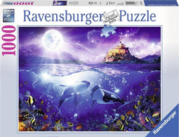 Ravensburger Walvissen in de maneschijn - legpuzzel - 1000 stukjes - multicolor
