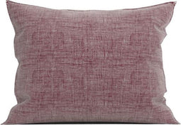 Zohome Kussensloop Lino - Kussenhoes van 60x70 cm - 1 stuk - 100% Katoen - Rood