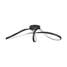 EGLO connect.z Calarossa-Z - Smart Plafondlamp - Dimbaar RGB & wit licht - Zwart/Wit - 70.5 cm