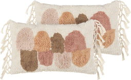 CALTHA - Sierkussen set van 2 - Meerkleurig - Katoen