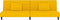 vidaXL - Slaapbank - 2-zits - met - 2 - kussens - fluweel - geel