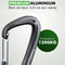 Travelhawk Karabijnhaak - Musketonhaak met Veerclip - Aluminium - Zwart