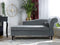LUIRO - Chaise longue - Lichtgrijs - Rechterzijde - Fluweel